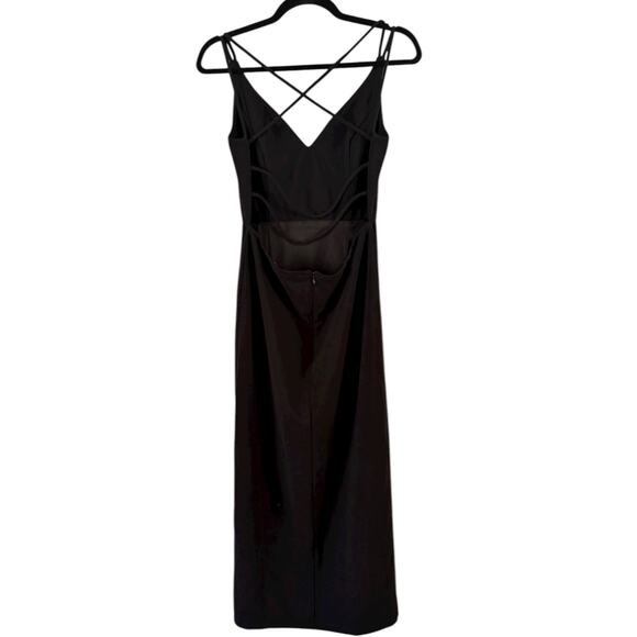 NWOT Lulus All This Allure Black Strappy Backless Mermaid Maxi Dress Size Medium - Picture 6 of 11